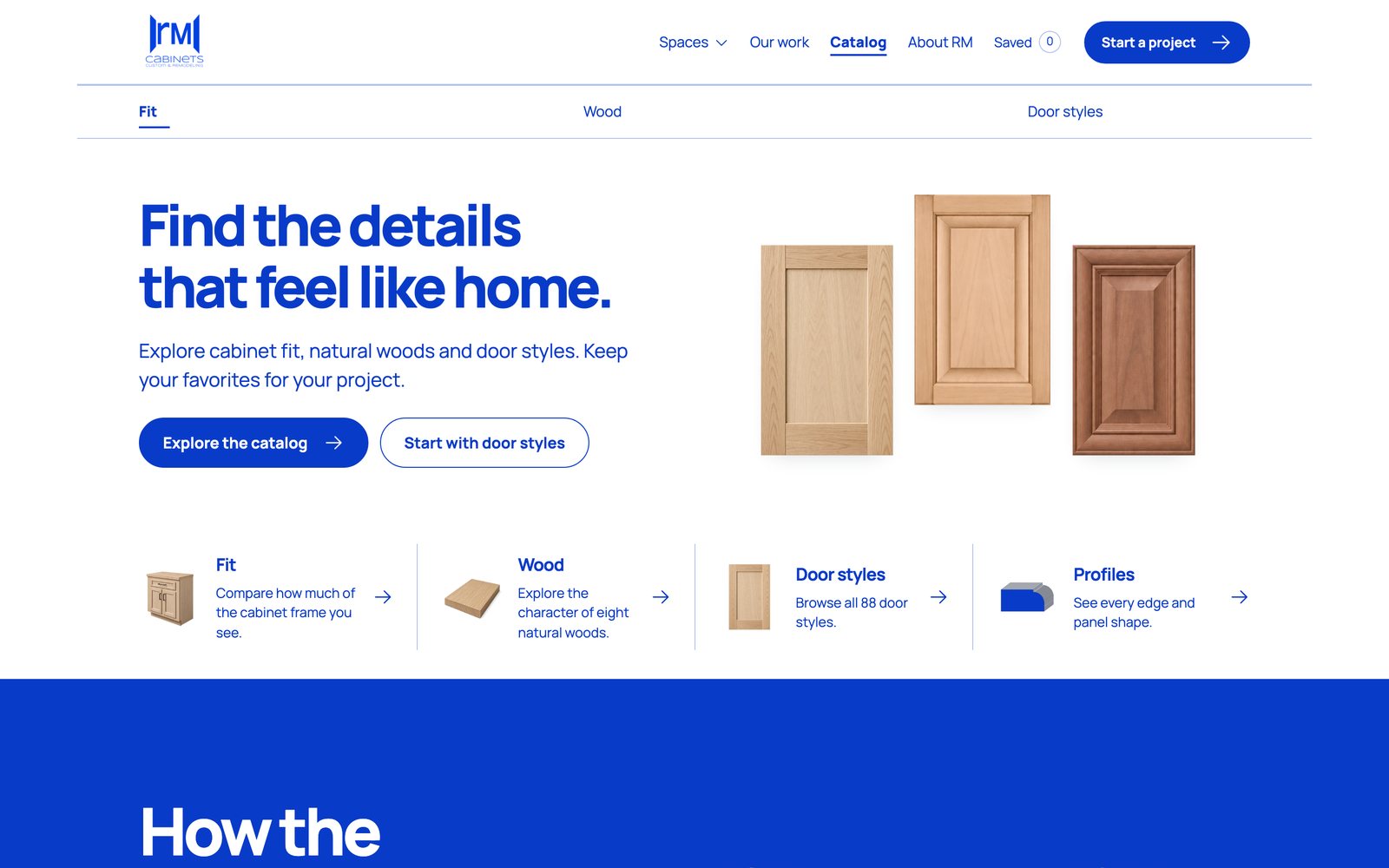 Catalog on the RM Custom Cabinets website
